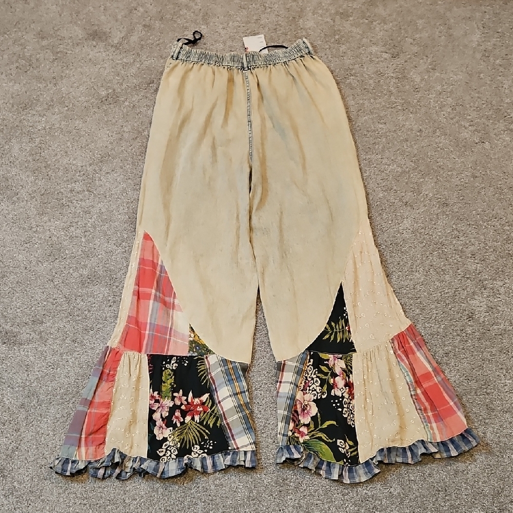 Bohemian Patchwork Flare Jeans By Young Threads - Picture 5 of 8
